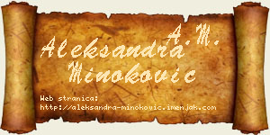 Aleksandra Minoković vizit kartica